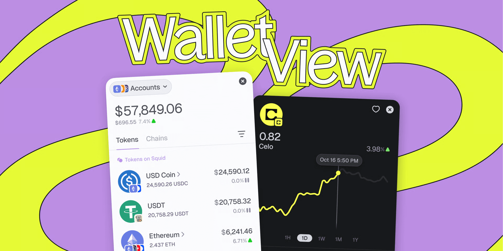 Squid Wallet View: Manage all of your crypto in one place.