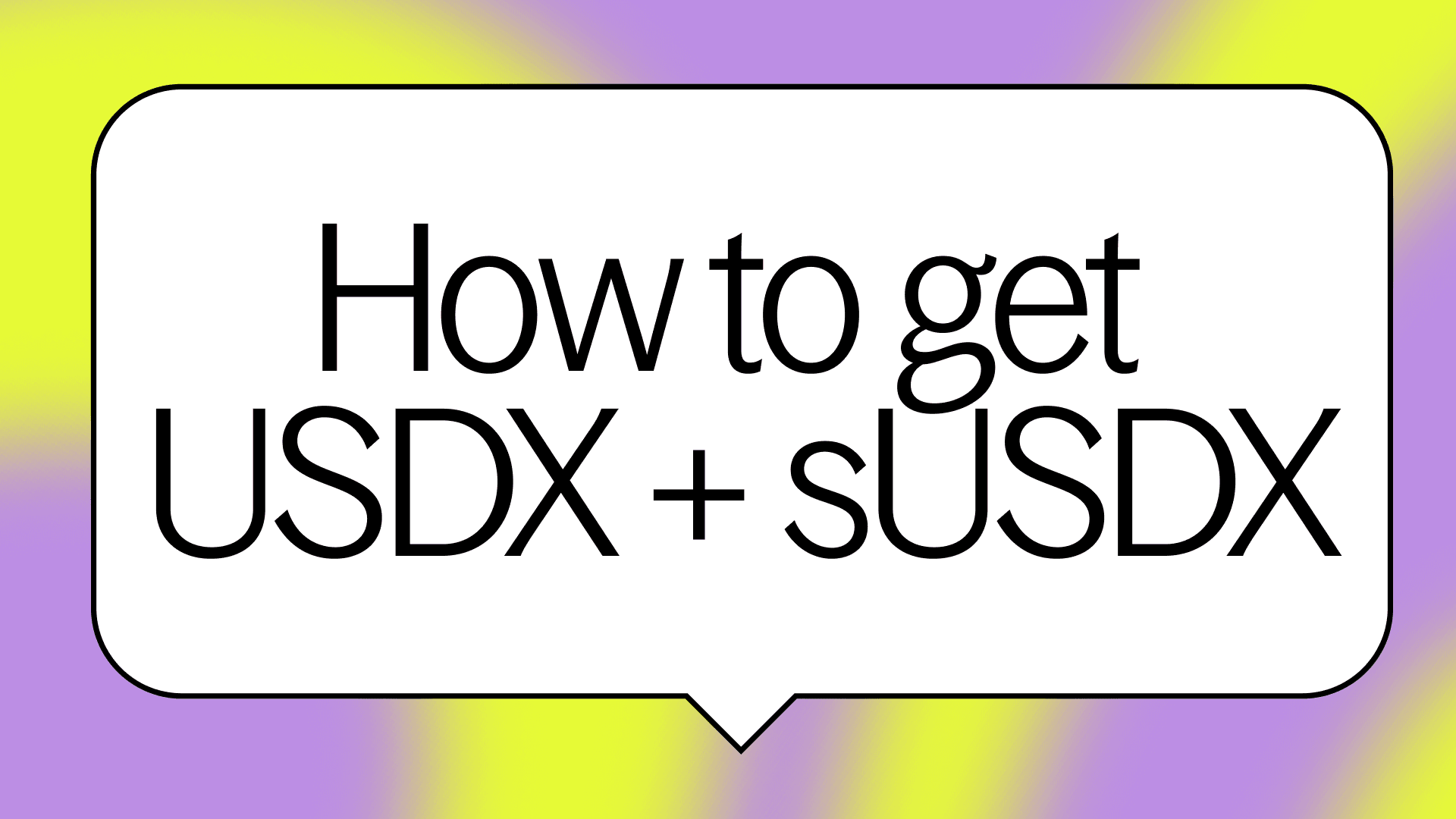 How to get USDX and sUSDX